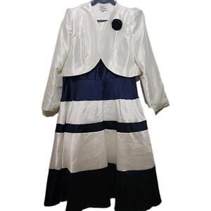 NWT Especially Yours Blue & White Striped Women's Dress Sz 18
